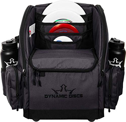 Dynamic Discs Commander Rucksack Disc Golftasche | 20 Disc Kapazität | zwei tiefe Aufbewahrungstaschen | zwei Wasserflaschenhalter | Frisbee Disc Golf Rucksack Tasche (Heather Black Cooler) - 4