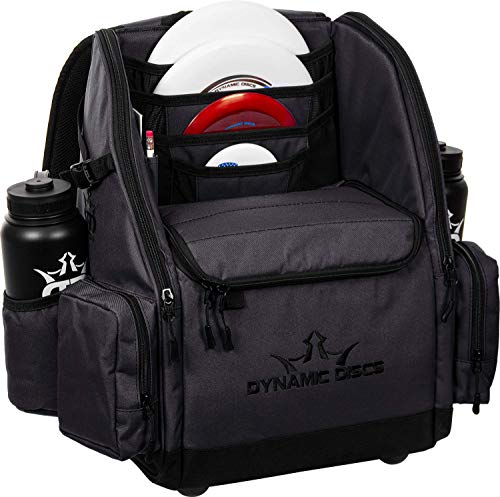 Dynamic Discs Commander Rucksack Disc Golftasche | 20 Disc Kapazität | zwei tiefe Aufbewahrungstaschen | zwei Wasserflaschenhalter | Frisbee Disc Golf Rucksack Tasche (Heather Black Cooler) - 6